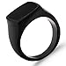 Produktbild Akitsune Opus Ring | Design-Ring Frauen Herren Edelstahl Groß Minimalistisch Siegel - Mattschwarz - US 8