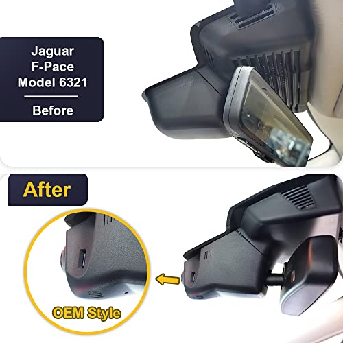 Image of Fitcamx Front 2K+Rear 1080P Dash Cam Adapts for Jaguar F-Pace 2022-2026 (Model 6321) P250 P340 P400 R-Dynamic S SVR X761, Dual HD Video, OEM Style, WiFi & APP, Loop Recording, G-Sensor, 64GB Card