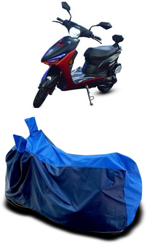DUFFEL-Two Wheeler Bike Body Cover Compatible for Avan Motors Trend E Bs6 Heat Protectio/UV-Rays/Birds Dropping/DustProof/Waterproof All Variants [Nevay Blue]