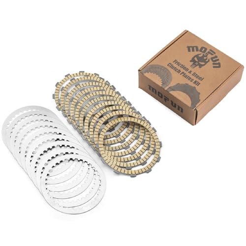 Image of Mofun Extra Plate Friction Steel Plates Clutch Kit Compatible with Harley Softail Touring Street Glide Dyna Trike Twin Cam 1998-2017 Evolution 1340 1998-1999 Replace of P /N 37980-10 307-30-10013 19PCS