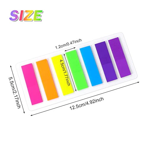 Qufiiry 1120 Pcs Sticky Tabs, Index Tabs, Book Tabs with 7 Color, Writable and Repositionable Page Markers Labels, File Tabs Flags for Reading Notes, Notebook, Books, Classify Files
