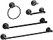AmazonBasics AB-BR814-OR Bathroom Hardware Set, 5 Piece, Oil Rubbed Bronze