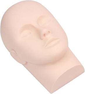 minkissy Practice Mannequin Head Eyelash Extension Mannequin Head Beauty Eyelash Training Head Hair Mannequin Eyelash Mannequin Head Body Mannequin for Clothes Makeup Practice Head Flat