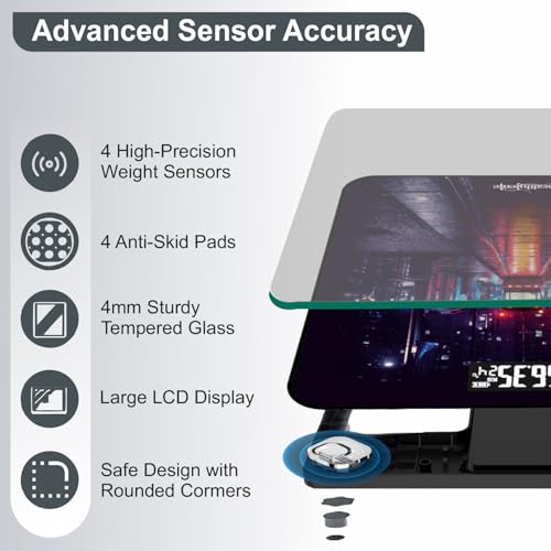 Image of Healthgenie Weight Machine for Body Weight Thick Tempered Glass LCD Display With 3 Years Warranty Weighing Scale Dawn Street