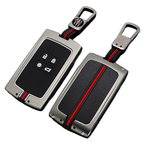 CSPARKV Voiture Clé Étui Coque Compatible Avec Renault Cas De Couverture De Clé De Voiture En Alliage De Zinc Pour Renault Clio Scenic Megane Duster Sandero Captur Twingo Koleos 4 Boutons Clé CSPARKV Voiture Clé Étui Coque Compatible Avec Renault Cas De Couverture De Clé De Voiture En Alliage De Zinc Pour Renault Clio Scenic Megane Duster Sandero Captur Twingo Koleos 4 Boutons Clé