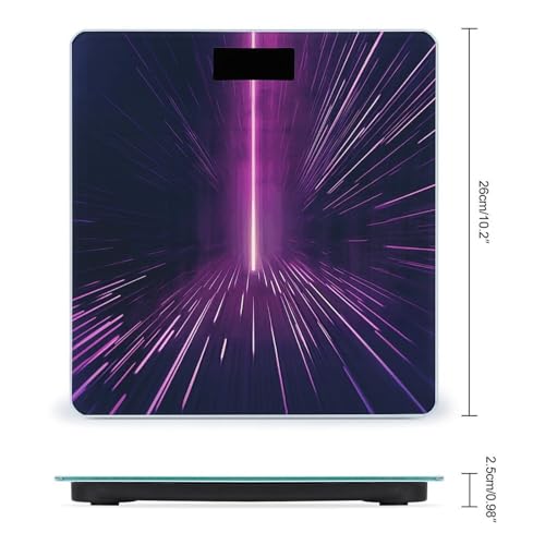 Balanza Digital de Peso Corporal Purple Rays Compacta y Moderna miniatura 2