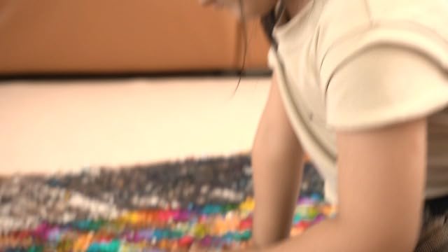 아동용 감각 벽 스팽글 플립 원단, 0.5cm(0.2인치) 대형 스팽글 감각 그래피티 원단, 촉각 자극, 양면 글리터 원단 (9.1m(10야드), 무지개 빛깔 + 실버) — 사진 6