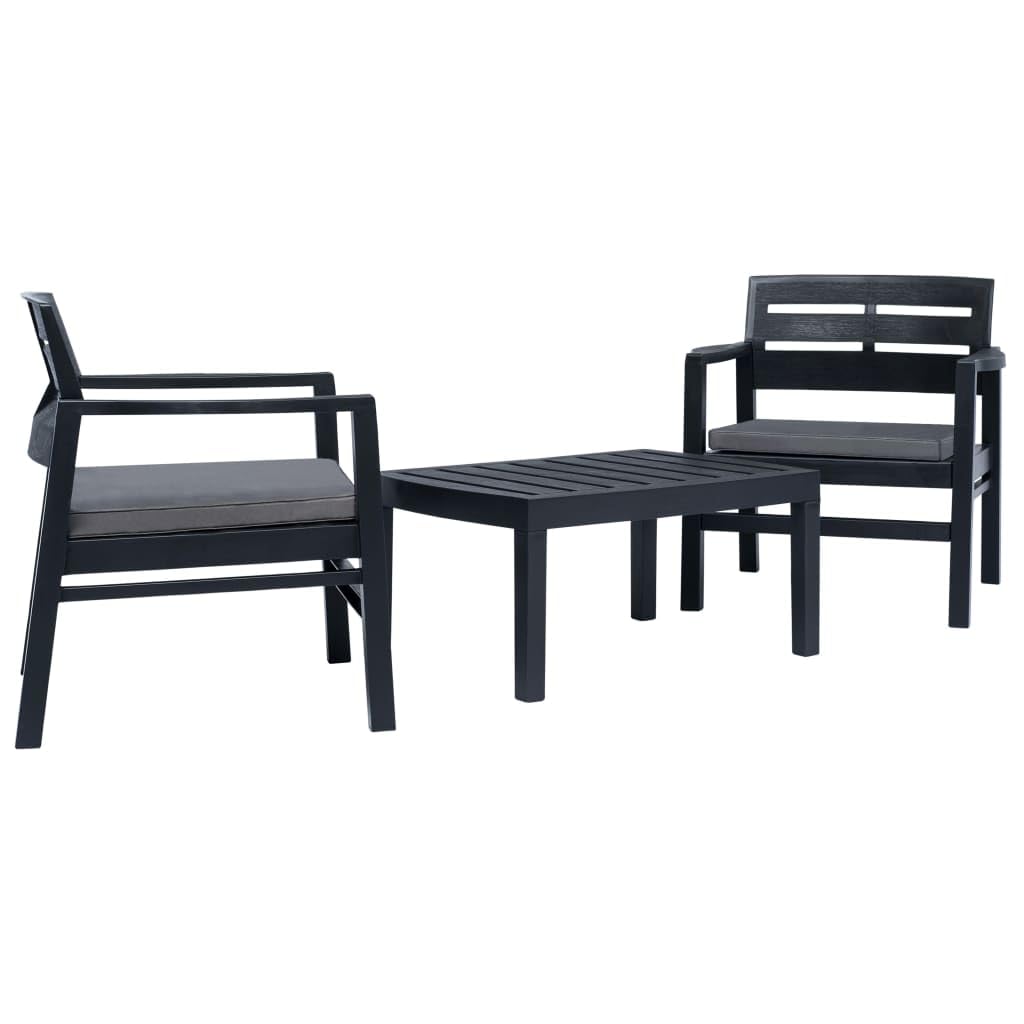 Ipae-Progarden Lombok - Set con Cuscini, Antracite, 30 x 30 x 30 cm