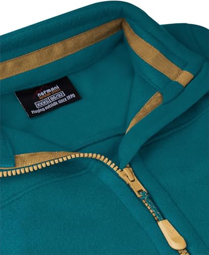 normani Kinder Fleeceweste Ärmellose Weste Strickweste Atmungsaktives Outdoor Oberteil mit Stehkragen und Seitentaschen Farbe Petrol Größe 170-176