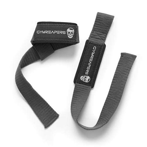 Image of Gymreapers Lifting Wrist Straps for Weightlifting, Bodybuilding, Powerlifting, Strength Training, & Deadlifts - Padded Neoprene with 18 inch Cotton