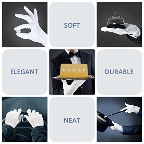 image for Fittia White Parade Gloves with Grip: Non-Slip for Men & Women with Sn