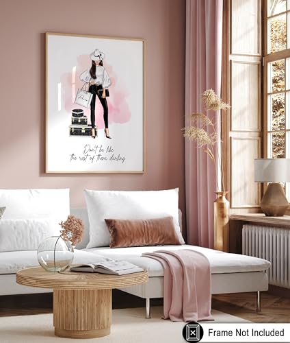 Image of Poster Master Don't Be Like The Rest of Them Darling Poster - Fashion Print - Positive Quote Art - Trendy Art - Gift for Women & Fashionista - Decor for Bedroom or Girls Room - 8x10 UNFRAMED Wall Art