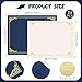 WSICSE 72 Pcs Certificate Kit, Includes 24 Pcs Navy Blue Certificate Holders & 24 pcs Letter Size Certificate Papers & 24 pcs Gold Foil Award Seals for 8.5 x 11 Inch Diploma Graduation Documents
