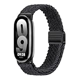 Correa de nailon, Compatible con xiaomi, Mi Band 9/8, accesorios de pulsera deportiva de alta transpirabilidad for Mi Band 10 9 NFC, reemplazo de correa de reloj(Graphite ash,For Mi Band 9)