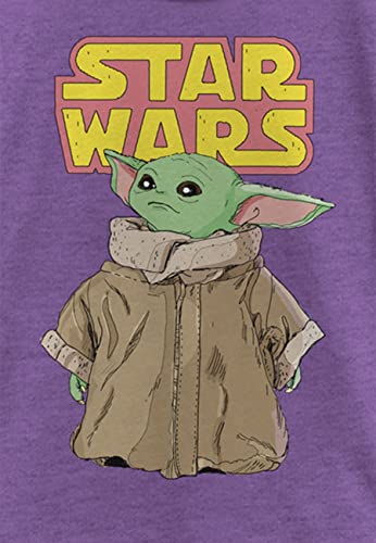 Image of STAR WARS Girl's The Mandalorian The Mandalorian The Child Retro Logo Stance T-Shirt