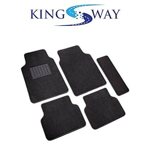 KINGSWAY Carpet Mats for Renault New Duster (Black, Set of 5)
