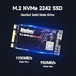 KingSpec 512GB M.2 NVMe SSD, 2242 PCIe Gen3x2 Drive interne Solid State pour ordinateur portable/notebook (2242, 512GB)