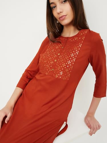 Image of Max Women's Rayon Regular Fit Kurta
