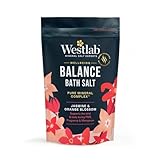 Westlab Magnesium Balance Salts 1kg - for PMS, Pregnancy & Menopause. Scientifically-Proven to Help Mind & Body Reach Harmony. Mood-Boosting Neuroscent. 100% Natural Organic Jasmine & Blossom.