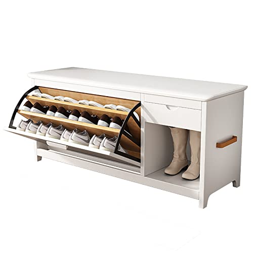 Étagères de rangement pour tabourets de chevet et banc à chaussures en bois avec tiroirs