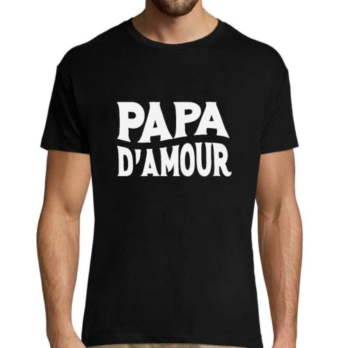 T-Shirt Homme Papa d'amour imprimé en France pour anniversaire