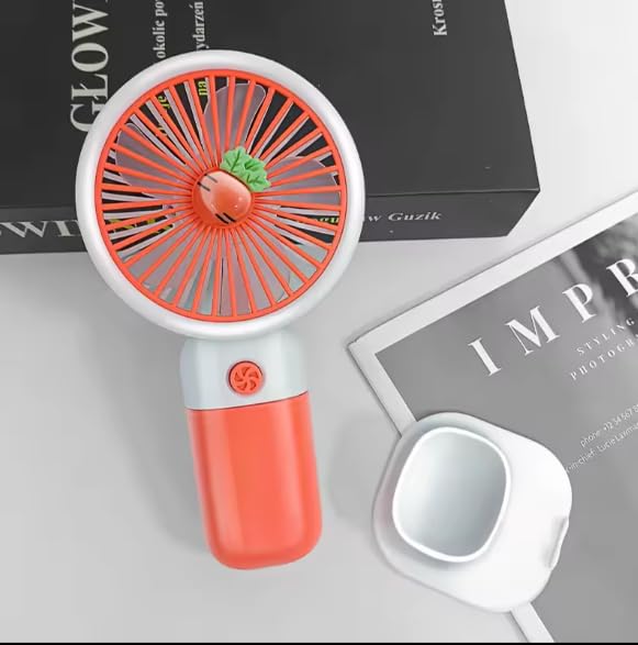 BUY FOR HAPPINESS Mini Fan, Brushless Motor Portable Hand Fan, 3 Mode Small Fan, USB Fan Rechargeable for Indoor and Outdoor Use by Women and Men (Multicolour)-picture-28