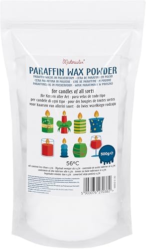 Polvo de Cera de Parafina para Velas, Varios Tamaños (500 g)
