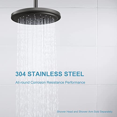 Offo Shower Arm With Flange 3 Inches Oil Rubbed Bronze Ceiling Mount Replacement Rain Shower Head Straight Arm Ceiling-Mounted For Fixed Shower Head & High Pressure Rain #TOP2