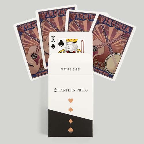 Lantern Press Blue Ridge Mountains, Naipes poker 52 cartas miniatura 6