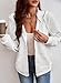 SHEWIN Womens Zip Up Hoodies Oversized Sweatshirt Fall Fashion Outfits 2025 Casual Jackets Waffle Hooded Sweatshirts with Pockets,US 12-14(L),White