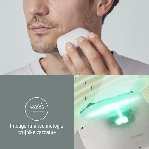 Panasonic ES-PV6B-W803 Series 900s Golarka, Golenie na Mokro i Sucho, 5-Ostrzowa Golarka Elektryczna Dla Mężczyzn, Inteligentny Czujnik Zarostu, USB-C, Etui, Biały Marmur NAGORI®