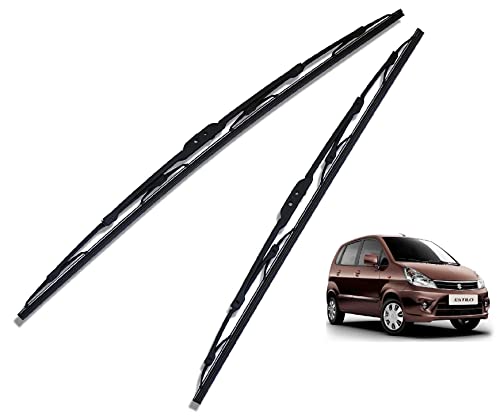 Image of Euro Care Metal Type Wiper Blade Compatibility with Maruti Suzuki Zen Estilo Windshield Car Wiper Blade Size D-21,P-12