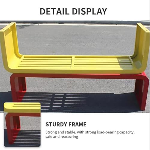 Banc de jardin extérieur en métal résistant aux intempéries pour balcon et terrasse - 5