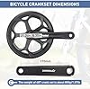 ZUKKA Prowheel Bicycle Crankset 48T Arm Made of 170 mm Aluminium Alloy for Single Speed and 6/7/8 Speed City Bike, Fat Bike, E-Bike, Folding Bike #1