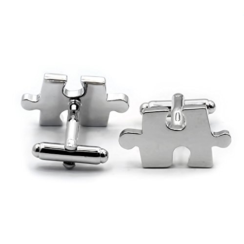 Vcufflinks Simplicity Jigsaw Puzzle Piece plata esmoquin camisas gemelos Cover