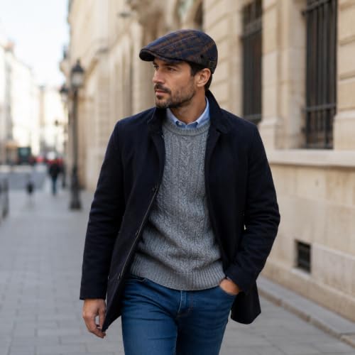 Image of 3Pcs Men's Newsboy Caps Cotton Cooling Hat Adjustable Flat Cap for Men
