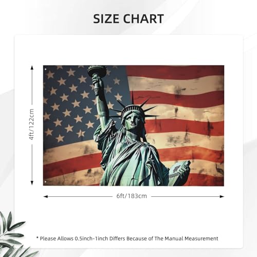 Drapeau Statue de la Liberté pour décoration murale intérieure et extérieure - 3