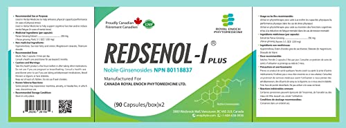 Redsenol – Contain 16 Rare Ginsenosides: Rk2 Rg3 Rg5 Rh2 Rk1 Rk3– Panax Ginseng Extract, 20% Rare Ginsenosides – 2 Boxes X 90 Capsules #TOP3