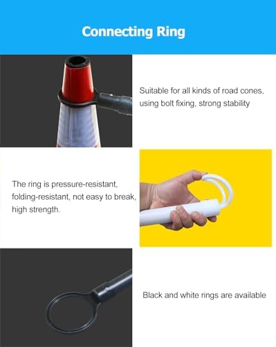 Lightweight Retractable Reflective Traffic Cone Barrier Bar - Expandable Safety Cone for Road Construction, Traffic Control, and Emergency Use