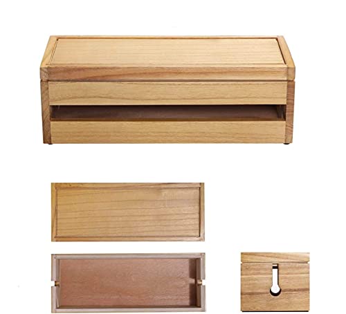 Image of White Whale you think, we bring Cable Management Box Wooden Cord Organizer Box for Extension Cord Power Stripe Surge Protector Wire Management Concealer Organizer Cover Hider for Desktop Home Office