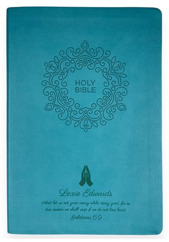 MerchSalad Personalized Custom NKJV Thinline Large Print Holy Bible with
