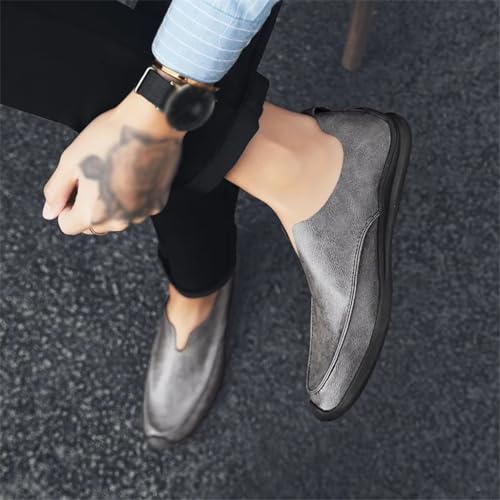 FMURY Genuine Leather Men Shoes Casual Slip On Formal Loafers Men Moccasins Male Driving Shoes Loafers4