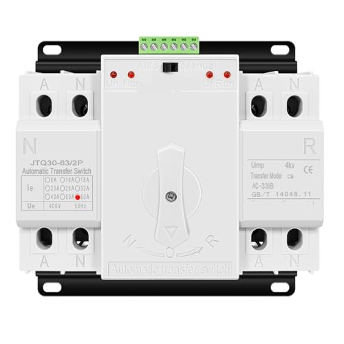 Interrupteur de transfert automatique ATS double puissance 2P 63A 125A AC 230V