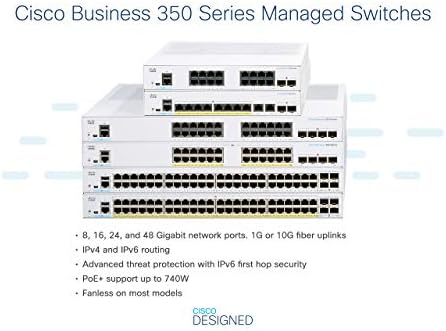 thumbnail: Cisco CBS350 Managed 8 Port GE, Ext PS, 2x1G Combo   CBS350 8T E 2G EU