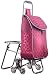 Carrello Della Spesa Portatile Con Sgabello Carrello Della Spesa Pieghevole Carrello Della Spesa Portatile E Carrello Della Spesa Grande-rosso_25x25x90cm Carrello Spesa