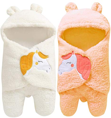 Image of BRANDONN Baby Blanket Newborn Gift Pack of Swaddle Wrapper, 0-9 Months, Length 68 cm x Width 68 cm