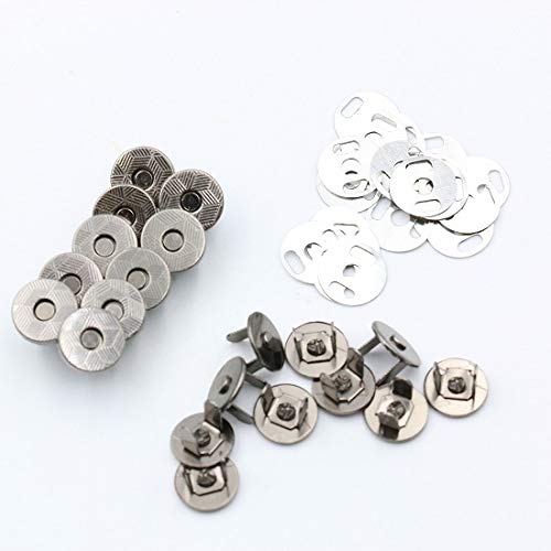 KUKU工房 差込式 薄型マグネットホック マグネットボタン レザークラフト バッグ ボタン ホック 10組セット