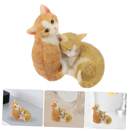 Statue de chat décorative figurine pour décor intérieur jardin féerique