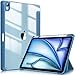 Produktbild Fintie Hybrid Hülle für iPad Air 11 Zoll M3 2025/ M2 2024, iPad Air 5/4 Gen (2022/2020) 10,9 Zoll mit Stifthalter - Stoßfeste Schutzhülle mit transparenter Hartschale auf der Rückseite, Dunstblau