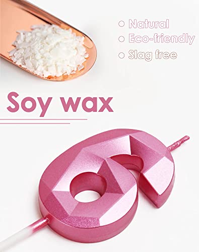 Number 16 Candles,16Th Birthday Candles,Pink Happy Birthday Candle For Cake,3D Design Cake Topper Decorations For Girl Women Pet Birthday Party Wedding Anniversary Celebration Supplies #TOP3